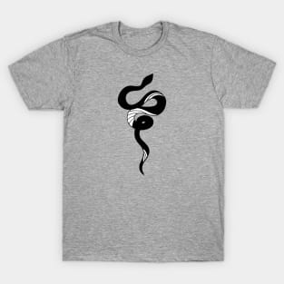 Danger Noodle Snake in Black and White for Tattoo T-Shirt